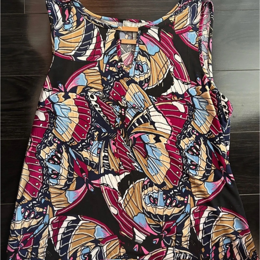 Colorful Butterfly Print Women's Top